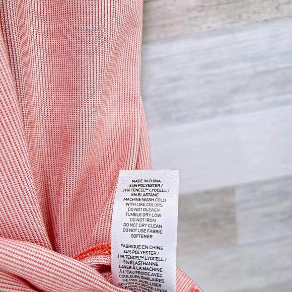 RHONE Delta Pique Mesh Performance Tech Golf Polo Shirt Orange Mens XXL 2XL - Picture 6 of 6